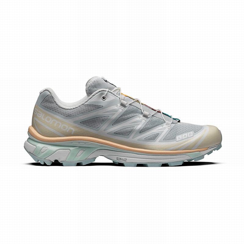 SALOMON UK XT-6 - Mens Trail Running Shoes Grey/Blue,HCYD70684